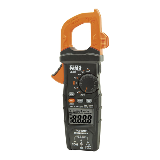 Klein Tools CL800E Manual De Instrucciones