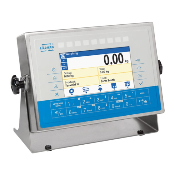 RADWAG PUE HX7 Manual De Usuario