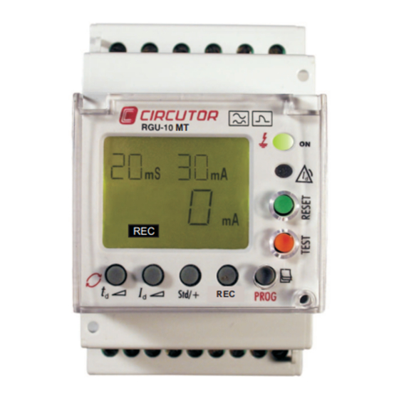 Circutor RGU-10C MT Manual De Instrucciones