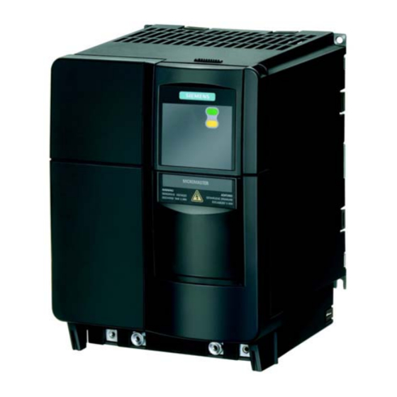 Siemens MICROMASTER 420 Manual Del Usuario