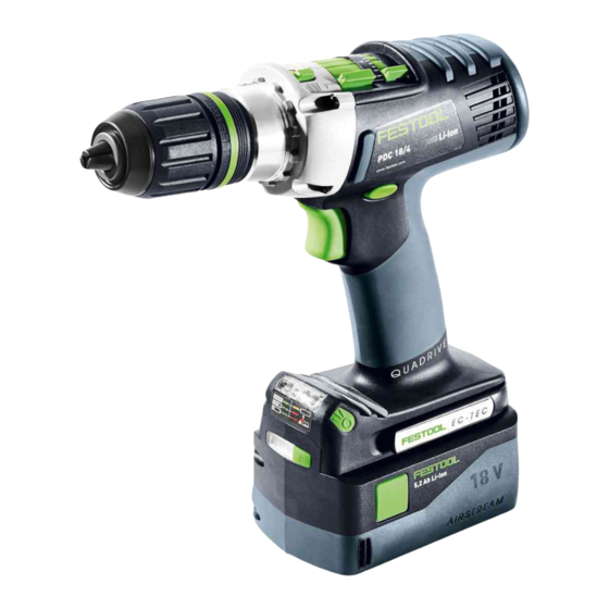 Festool PDC 18/4 Manual De Instrucciones