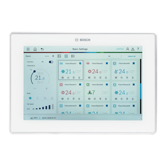 Bosch Air Center Control ACC MT Manual De Instalación/Guía De Arranque Rápido