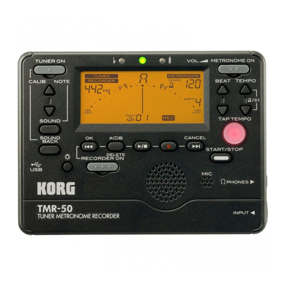 Korg TMR-50 Manuales