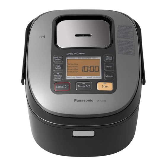 Panasonic SR-HZ106 Manual Del Usuario