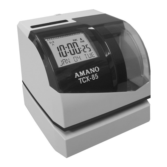 Amano TCX-85 Guía De Inicio Rápida