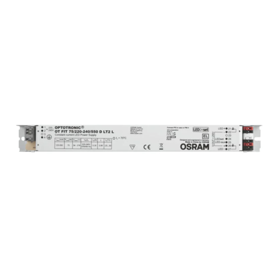 Osram OPTOTRONIC OTi DALI 75/220-240/550 D NFC IND L Manual De Instrucciones