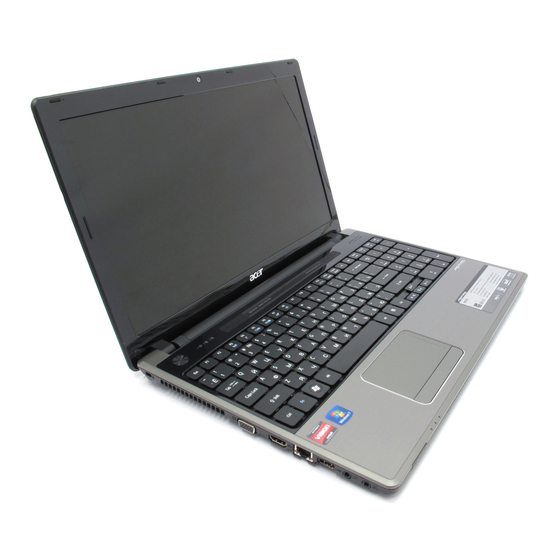 Acer Aspire 5625 Serie Guia De Inicio Rapido