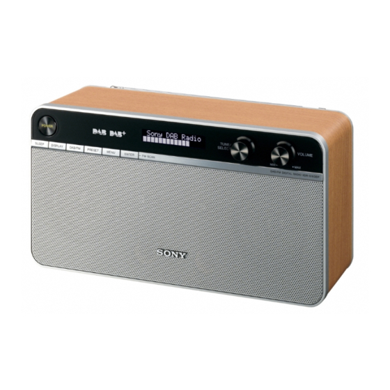 Sony XDR-S16DBP Manual De Instrucciones