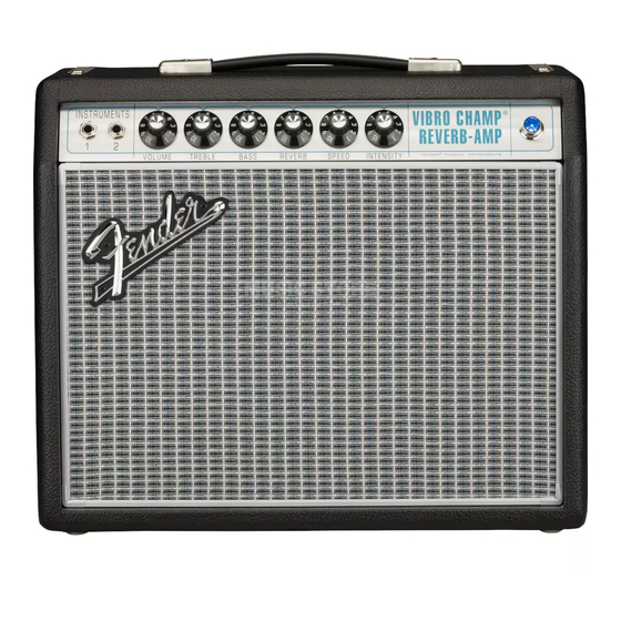 Fender 68 Custom Vibro Champ Reverb-amp Manuales