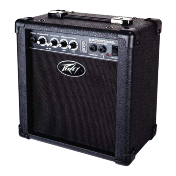 Peavey Backstage Serie El Manual Del Propietario