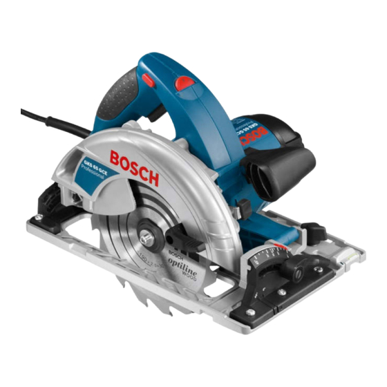 Bosch PROFESSIONAL GKS 65 Instrucciones De Servicio