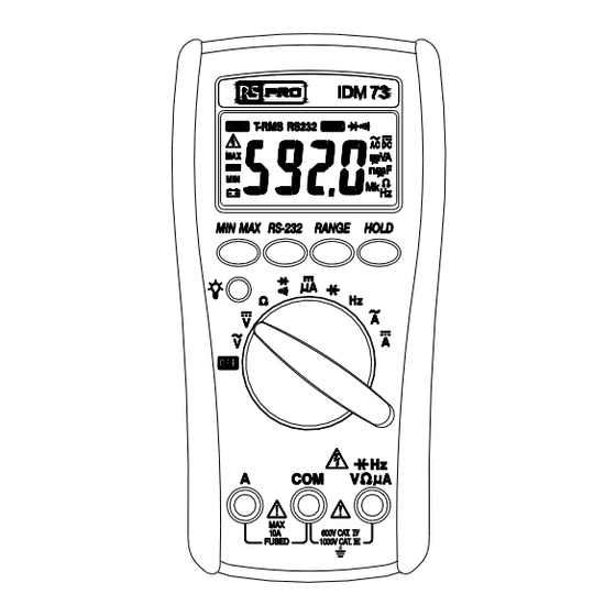 RS Pro IDM 71 Manual De Instrucciones