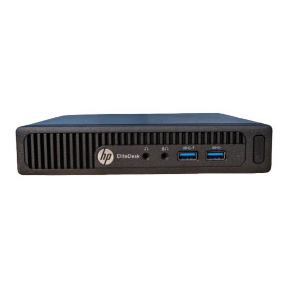 HP EliteDesk 705 G3 Guía Del Usario
