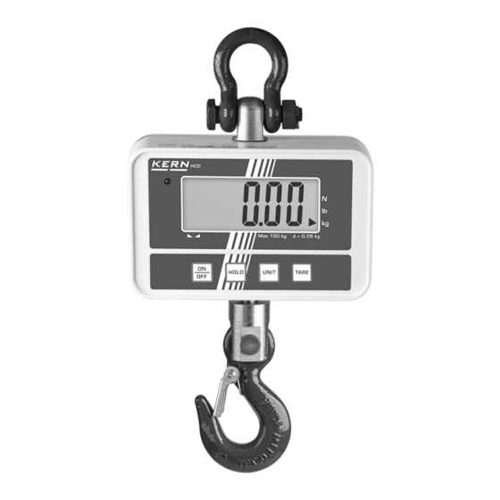 KERN HCD 60K-2 Manual De Instrucciones