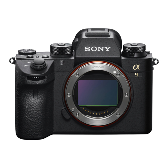 Sony ILCE-9 a9 Manuales