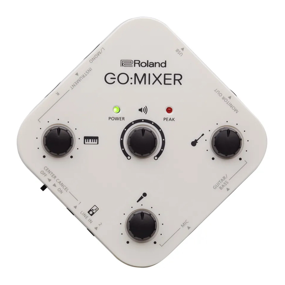 Roland GO:MIXER Manual Del Usuario