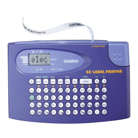 Casio KL-60 Guia Del Usuario