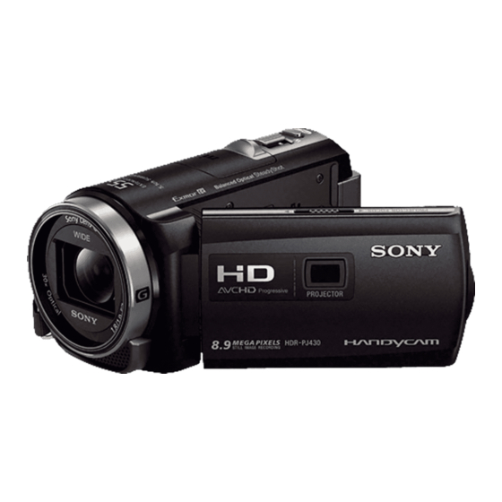 Sony Handycam HDR-CX400E Guia Del Usuario