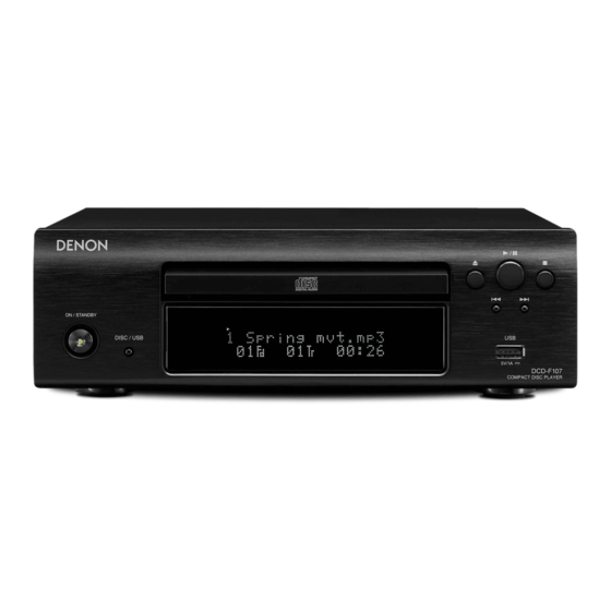 Denon DCD-F107 Manuales