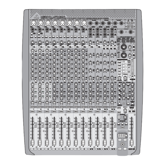 Behringer XENYX UFX1604 Guia De Inicio Rapido