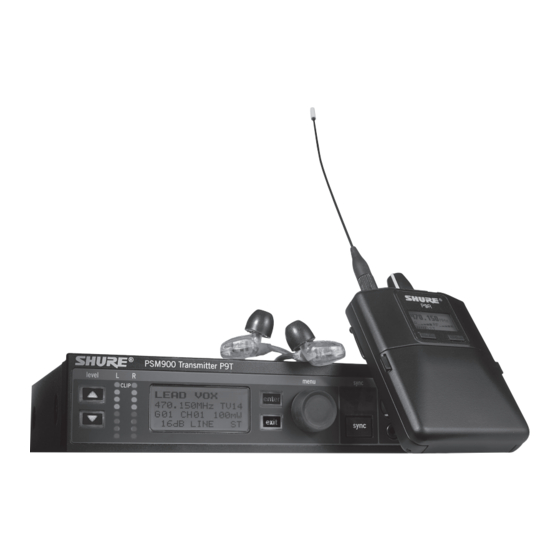 Shure PSM 900 Serie Guia Del Usuario