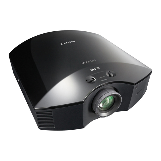 Sony Bravia VPL-HW10 Manual De Instrucciones