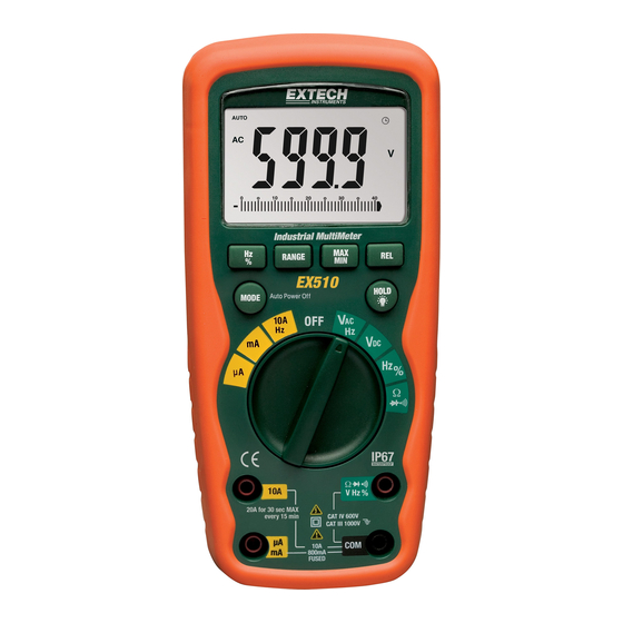 Extech Instruments EX510 Manuales