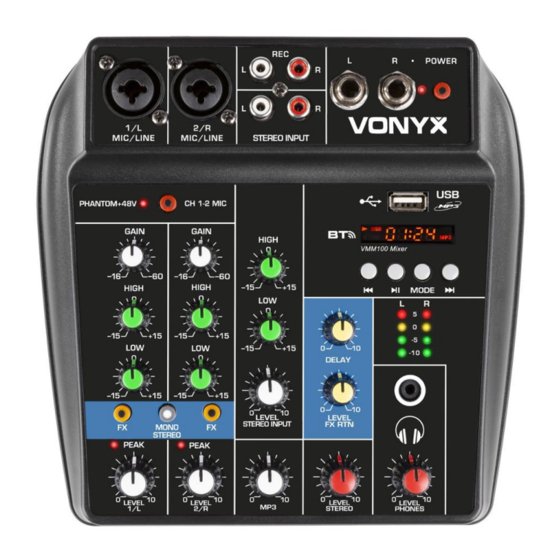 Vonyx VMM 100 Manual De Instrucciones