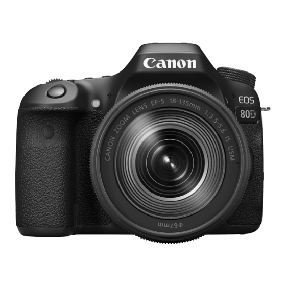 Canon EOS 80D (W) Manuales