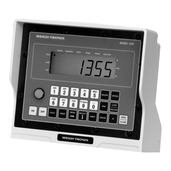 Avery Weigh-Tronix 1040/XL Manual Del Usuario