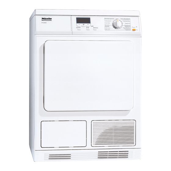 Miele professional PT 5135 C Instrucciones De Manejo Y Emplazamiento