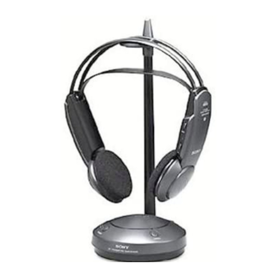 Sony MDR-RF450RK Manual De Instrucciones