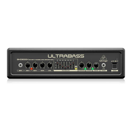 Behringer ULTRABASS BXD3000H Guia De Inicio Rapido