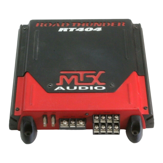 MTX Audio ROAD THUNDER RT202 Manuales