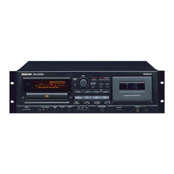 Teac TASCAM CD-A700 Manual Del Usuario