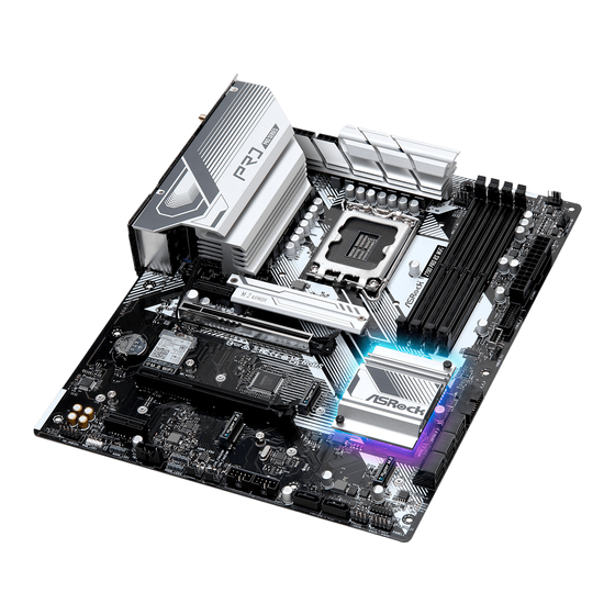 ASROCK Z790 Pro RS WiFi Manual De Usuario