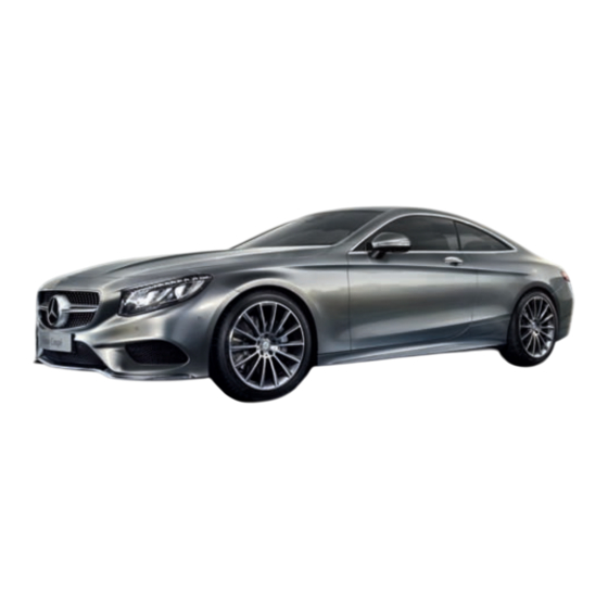 Mercedes-Benz Clase S Coupe 2015 Serie Instrucciones De Servicio