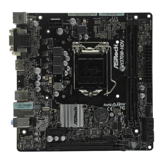 ASROCK H370M-HDV Manual Del Usuario