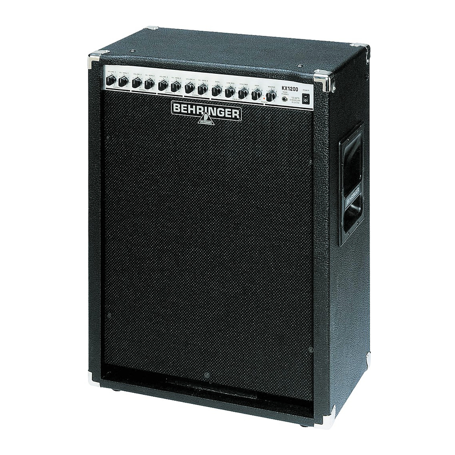 Behringer KX1200 Instrucciones Breves