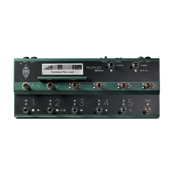 Kemper PROFILER REMOTE Manuales