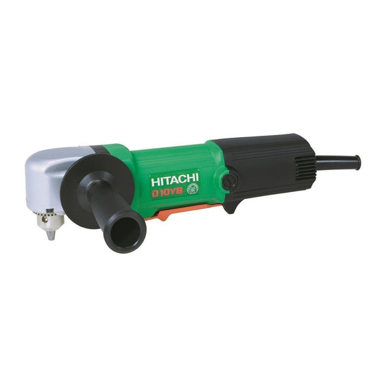 Hitachi Koki D 10YB Instrucciones De Seguridad Y Manual De Instrucciones