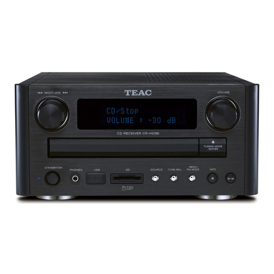 Teac CR-H238i Manual Del Usuario