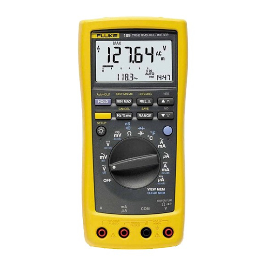 Fluke 187 Manual De Funcionamiento Básico