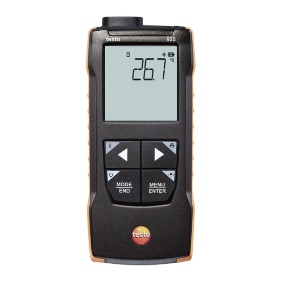 testo 925 Manual De Instrucciones