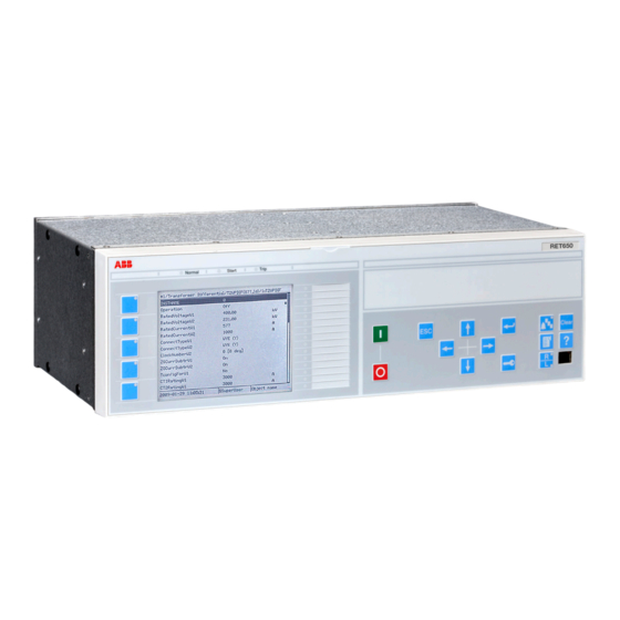 ABB Relion 650 Serie Manual De Operador