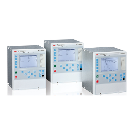 ABB Relion 650 Serie Manual De Operador