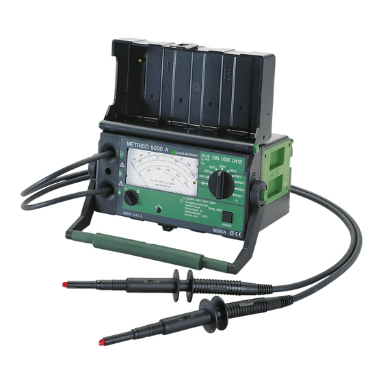 Gossen MetraWatt METRISO 5000A Guia De Inicio Rapido