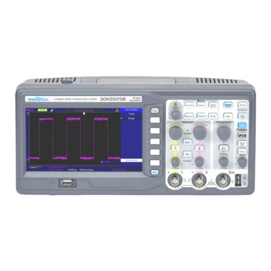 Chauvin Arnoux Metrix DOX2025B Manual De Usuario