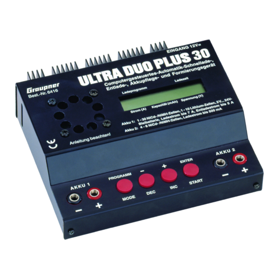 GRAUPNER ULTRA DUO PLUS 30 Instrucciones De Utilizacion