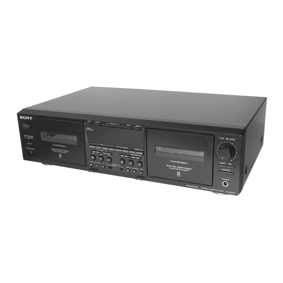 Sony TC-WE675 Manual De Instrucciones